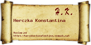 Herczka Konstantina névjegykártya